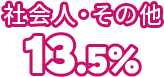 社会人・その他 13.5%