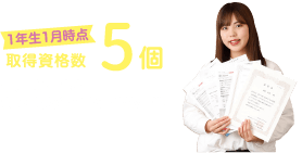 1年生1月時点取得資格数5個 寺山 帆香さん 大阪府立金岡高等学校卒業